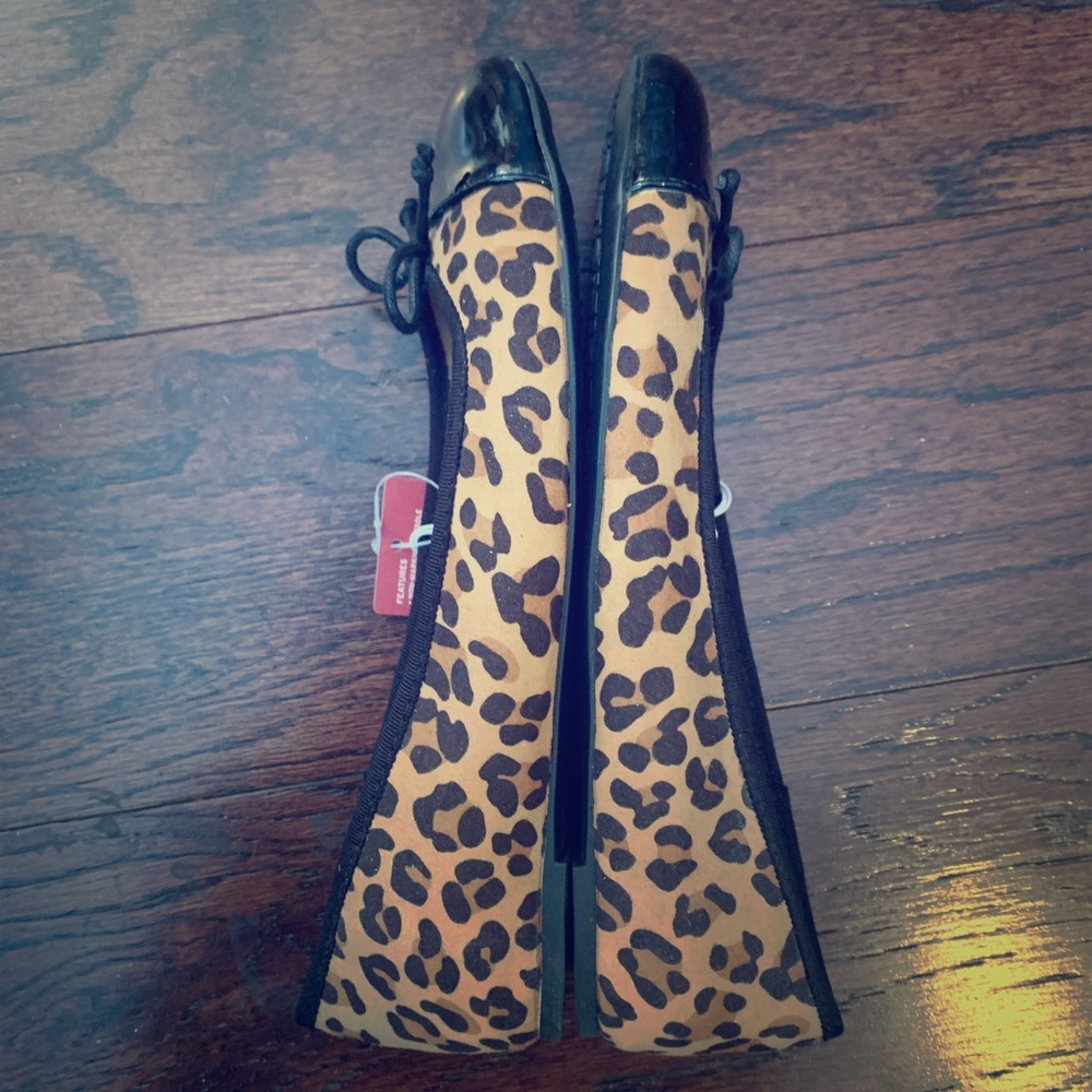 NWT Merona Madeline Flat Leopard Sz 8
